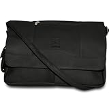 NBA Philadelphia 76ers Pangea Black Leather Laptop Messenger Bag