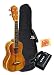 Oscar Schmidt by Washburn OU5 Concert Ukulele Bundle with Gig Bag, Tuner, and Polishing Cloth - Hawaiian Koa Top, Back, and Sides