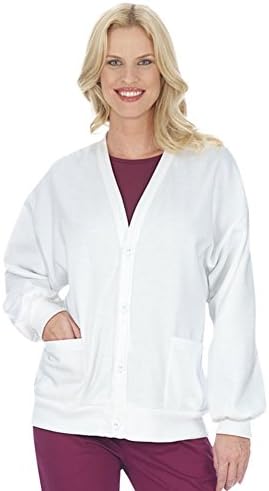 Fleece Cardigan, Ladies Fleece Jacket, 4500-WH White ONE