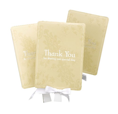 Hortense B. Hewitt Wedding Accessories Favor Fans, Gold Flourish, 25 Count