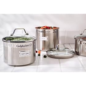 Click here to buy Calphalon 3 Piece Stainless Steel Canister Set PW004GWP by Calphalon.