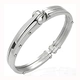 Bling Jewelry Handcuff Stainless Steel Mens Bracelet