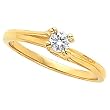14K Yellow Gold Diamond Solitaire Engagement Ring - 0.20 Ct.