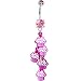 Pink Cubic Zirconia Sweet Cupcake Drop Belly Ring