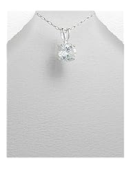 CZ Pendant Necklace In 92.5 Sterling Silver