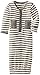 L'ovedbaby Unisex-Baby Organic Cotton Gown, Gray/Beige, 0/3 Months