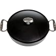Lodge Signature Seasoned Cast-Iron Covered Casserole with Stainless-Steel Handles