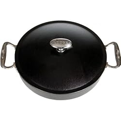Lodge Signature Seasoned Cast-Iron Covered Casserole with Stainless-Steel Handles