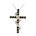 18k Yellow Gold Plated Silver Diamond-Accented and