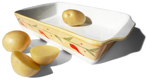 Caleca Chili Peppers Large Rectangular Baking Dish