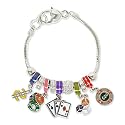 Multi Colored Casino Themed Designer Style Charm Bracelet Fashion Jewelry