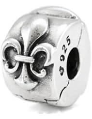 Sterling Silver Fleur De Lis Ohm Bead Charm whks012