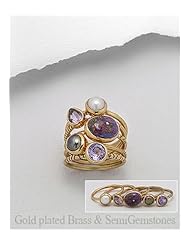 Fresh Water Pearls Ring In Brass