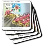 Londons Times Fish Fishing Deep Beneath Cartoons - Crawfish Preschool Cajuns R The Enemy - Coasters