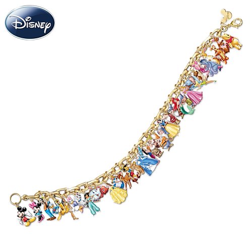 Ultimate Disney Classic Charm Bracelet Featuring 37 Disney Characters by The Bradford Exchange