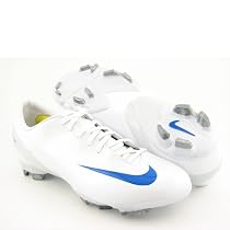 Nike Talaria IV FG Firm Ground Soccer Shoe - White/Blue Spark/Metallic Silver