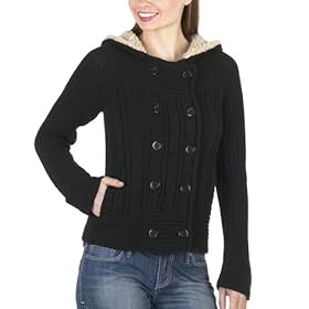 Juniors Mossimo Supply Co. Double Breasted Hoodie - Ebony