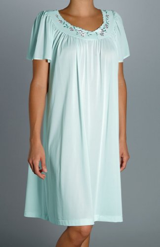 Unmentionables Short Elegant Gown with Flower Petal Embroidery and Flutter Sleeves, Petals