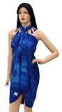 Erotic Blue sarong cruise wrap pareo swimwear Valentine's Day Gift