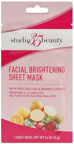 Fruit Enzyme Bamboo Sheet Mask 0.6 oz by Studio 35 (Pack of 1)
