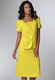 Roamans Plus Size Bubble Sleeve Skirt Suit