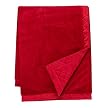 Home Faux Rabbit Fur Throw Red