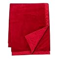 Home Faux Rabbit Fur Throw Red