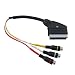 Vivanco Cinch / Scart 3xCinch Kupplung zu Scart Stecker