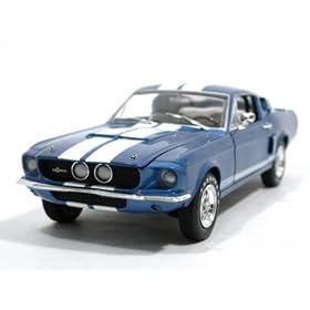 1967 Ford Shelby Mustang GT500 diecast model car 1:18 scale die cast by Ertl - 1 of 2502 Blue 39414 by 