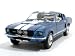 1967 Ford Shelby Mustang GT500 diecast model car 1:18 scale die cast by Ertl - 1 of 2502 Blue 39414