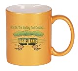 And On The 8th Day God Created TABLE TENNIS Coffee Mug in Metallic Colors