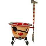 Novelty Metal Egg Cup with Spoon French Design, Pirate