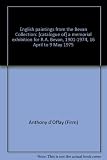 English paintings from the Bevan Collection : [catalogue of] a memorial exhibition for R.A. Bevan, 1901-1974, 16 April to 9 May 1975