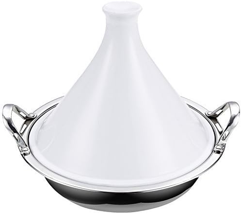 Cooks Standard NC-00378 Multi-Ply Clad Stainless Steel Tagine with 2 Handle and Extra Glass Lid, 4.5-Quart by Neway International Housewares