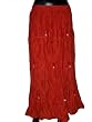 Skirt for Women-Cotton Skirt New Age Red Color Womens Skirt Indian Clothing 32" Free Shipping