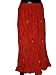 Skirt for Women-Cotton Skirt New Age Red Color Womens Skirt Indian Clothing 32" Free Shipping