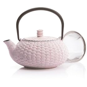 Ballet Pink Japanese Testubin Cast Iron Teapot by TETSUBINS.COM