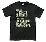 Rocket Factory 10 KINDS OF PEOPLE binary math T-shirt Black Large