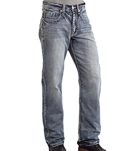 Pieced Back Pocket Using Wrong Side Denim Stetson Mens Jean
