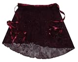 Wine Crinkle Metallic Wrap Ballet Skirt w/matching Hair Scrunchie
