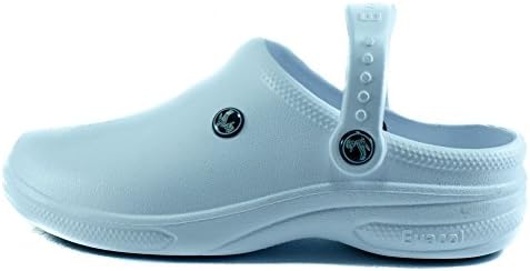 Evacol Unisex Nursing clogs Ultralite Nurse shoes unifororm clogs for health care and hospitals White 42