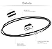 Jstyle 3MM Leather Necklace for Men Women Necklace Chain Rope Leather Cord Black 24 inch