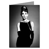 Six Audrey Hepburn Greeting Cards From Her Movies Wearing A Little Black Dress