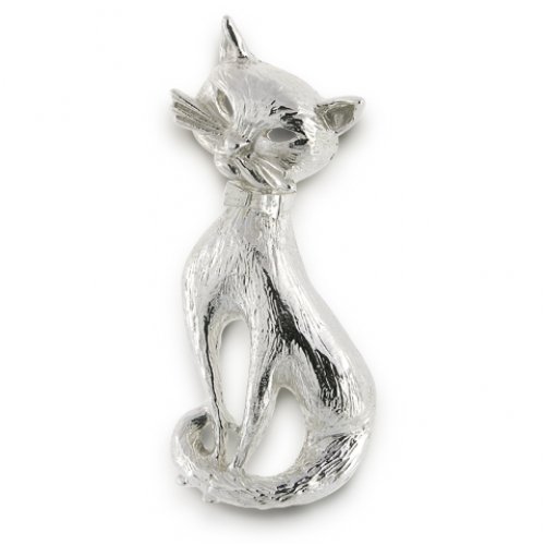 Bling Jewelry Designer Inspired Sterling Silver Proud Cat Pin