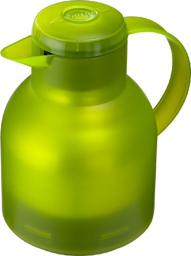 Emsa 505763 Thermos Samba, 1,0 L, Quick Press, colore: Verde traslucido Emsa 505763 Thermos Samba, 1,0 L, Quick Press, colore: Verde traslucido