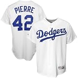 Majestic L.A. Dodgers #42 Juan Pierre White Jackie Robinson Tribute Replica Baseball Jersey