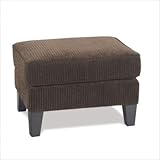 Sierrs Ottoman. Corduroy Coffee Fabric. Solid Wood Legs. Exrtra Thick Cusion Back. Sinuous Springs and Spring Seat