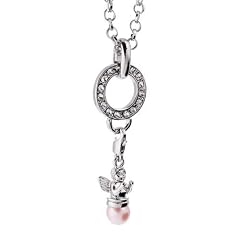 Edelstahl Charms Halskette 70 cm mit Charms Anh�nger Schutzengel in Geschenkbox