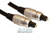 HQ 1M Gold Pins & Metal Plugs TOS Digital Optical Cable SPDIF by Cable Mountain