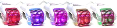 New 3-In-1 Photon Needle Roller- Dermatologist Recommended - Upgraded Derma Roller with Photon LED and Galvanic Ion, Great For Facial or Body Treatment - Best Anti-Aging Tool